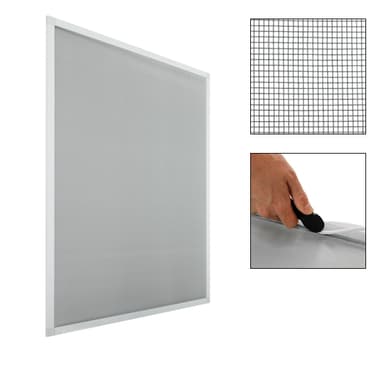 ECD Germany 3 pak skærmen dør med aluminiumsramme - 120x140 cm - Hvid -