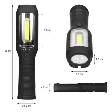 LED COB arbejdslampe Arbejdslampe shop lys BATTERY lampe med magnetisk 3W