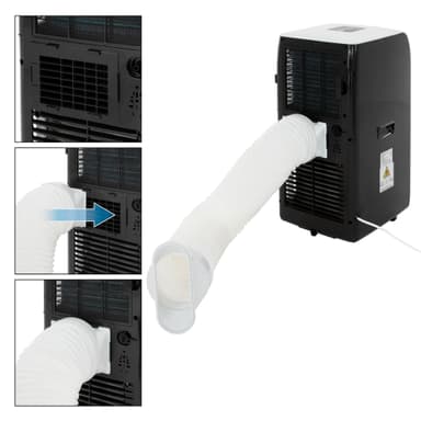 Mobil klimaanlæg 4in1 med udluftsslange 9000 BTU 2,6 kW inkl. vinduesforsegling