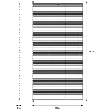 ECD Germany plisségardin 100 x 200 cm - creme - Klemmfix - EasyFix - uden boring