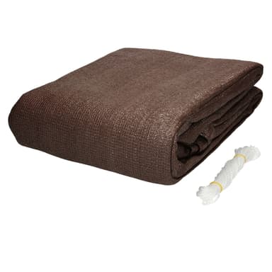 Markise solbeskyttelse skygge sejl skygge 5 x 5 m Brun 100% HDPE