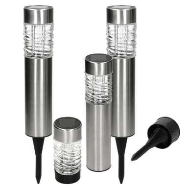 Solar lampe solcellelampe haven lampe LED sol lampe stål IP44 8