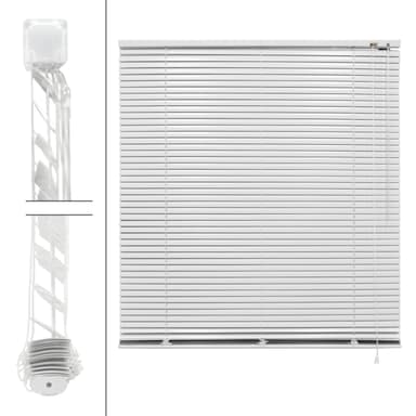 ECD Germany Aluminium blinds 40 x 130 cm - Hvid - aluminium finner - visuelle,