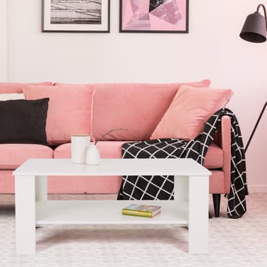 ML Design sofabord med masser af opbevaringsplads, 100 × 43 × 57cm, spånplader,