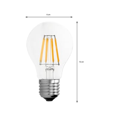 ECD Germany 4-pak LED glødepære 8W E27 Classic Vintage Edison - 816 Lumen - varm