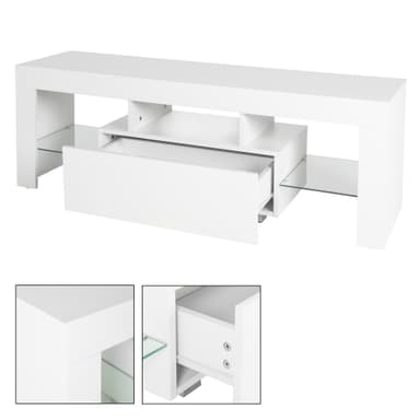 ML-Design Moderne TV Lowboard TV-stativ med LED Beleuchting for tv, 130x49x45cm,