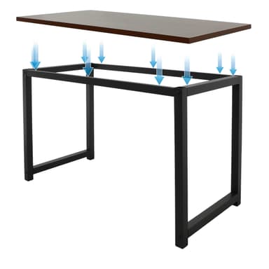 ML-Design skrivebord med et moderne design, 120x60x75 cm, Sort Valnød,