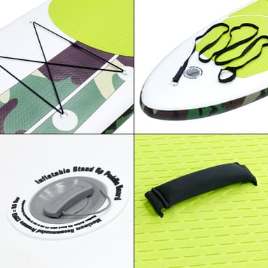 Surfbræt Stand Up Paddle SUP bord padle bord oppustelige padle Grøn 308 cm