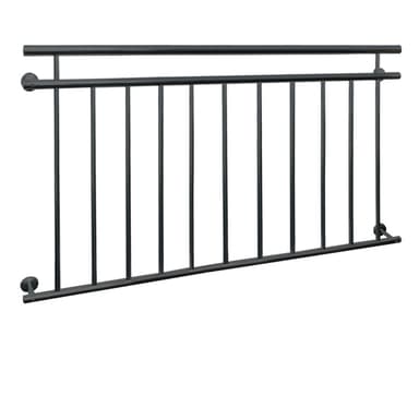 Fransk altan sprosser rækværk antracit stang rækværk 156 x 90 cm