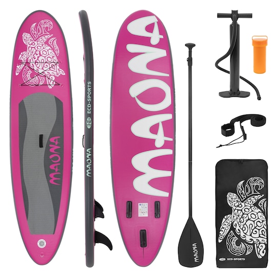 Surfbræt Stand Up Paddle SUP bord Maona padle bord oppustelige pink 308 cm