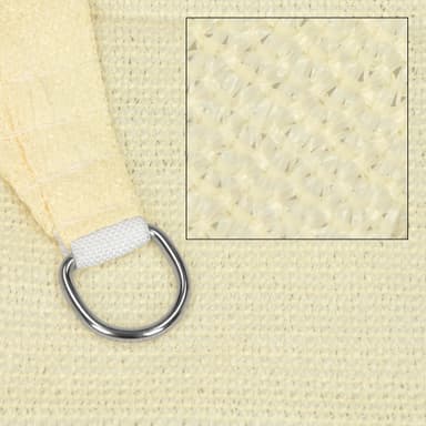 Markise solsejl beskyttelse sejl skygge 3,6x3,6 m Cream 100% HDPE