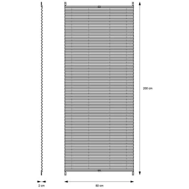 ECD Germany plisségardin Klemmfix uden at bore 80x200 cm mørkegrå uigennemsigtig