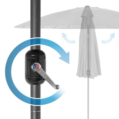 Parasol Shanghai med stativ Ø 325 cm Antracit fremstillet af aluminium og