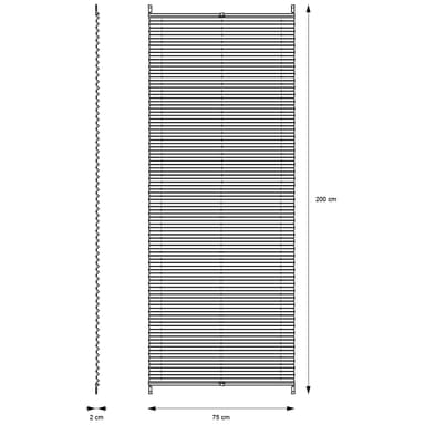 ECD Germany plisségardin Klemmfix uden at bore 75x200 cm mørkegrå uigennemsigtig