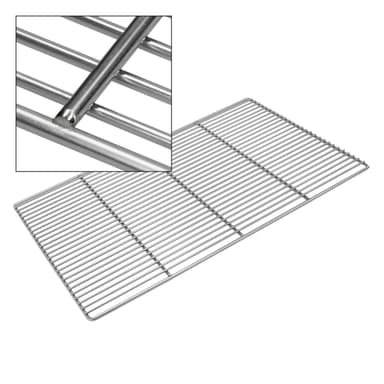 Grill rustfrit stål grill rist med aftagelige håndtag 60 x 40 cm