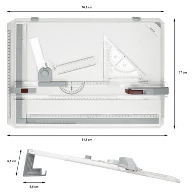 Professionel tegnebrættet tegnebrættet tegnebrættet A3 Set Kit Multifunktionel