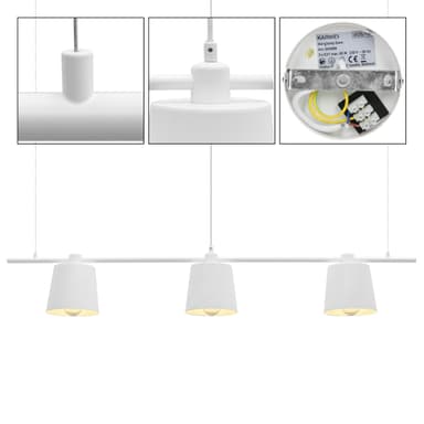 Hængende lampe suspension Loftslampe lysekrone hængende lampe metal Siem 3x E27