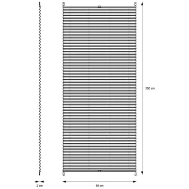 ECD Germany plisségardiner Klemmfix uden at bore 85x200 cm sort uigennemsigtig