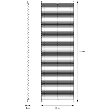ECD Germany plisségardin Klemmfix uden at bore 65x200 cm sort uigennemsigtig sol