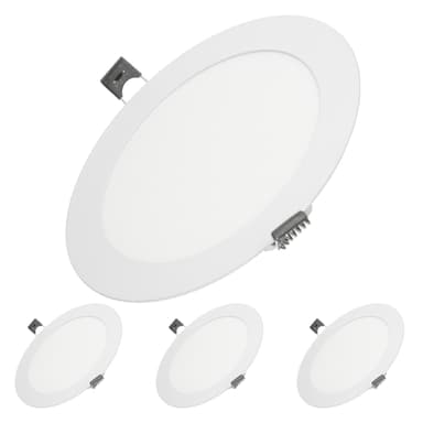 ECD Germany 4-pk LED-forsænket spotlight 12W - lofts spotlight til ultralyd -