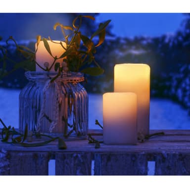 LED Stearinlys 4 Pack med fjernbetjening flimrende virkelige vokslys sæt Candle