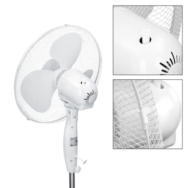 2 x piedestal fan med drejefunktion vind maskine mellemkøler oscillation 45W