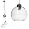 Hængende suspension lampe loftslampe lampe pendel pendel glas lampe 2x E27