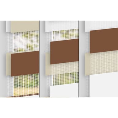 Dobbelt blind blind Duo blinde vindue blind 80x230cm Hvid Beige Brun