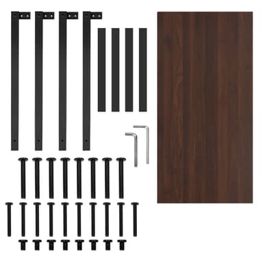 ML-Design skrivebord med et moderne design, 120x60x75 cm, Sort Valnød,