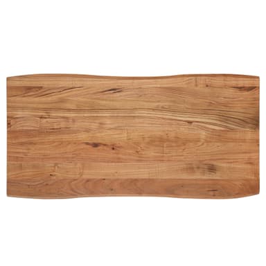 WOMO-DESIGN® sofabord 120x60 cm i massivt træ akacietræ med metalramme Edestahl,