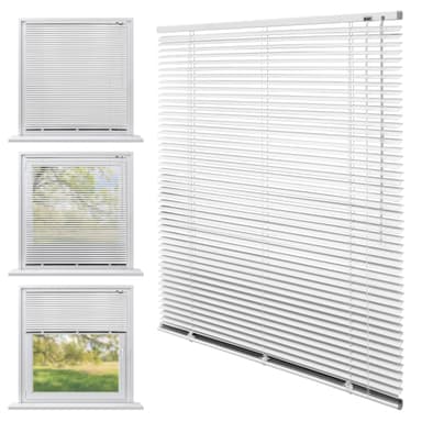 ECD Germany Aluminium blinds 40 x 130 cm - Hvid - aluminium finner - visuelle,