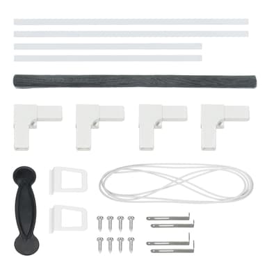 ECD Germany 3 pak skærmen dør med aluminiumsramme - 120x140 cm - Hvid -