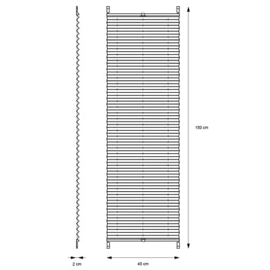 ECD Germany plisségardin Klemmfix uden at bore 45x150 cm sort uigennemsigtig sol