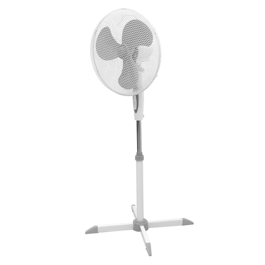 Stand Fan Gulv Ventilator Ventilator Oscillerende fan 45W Hvid-Grå