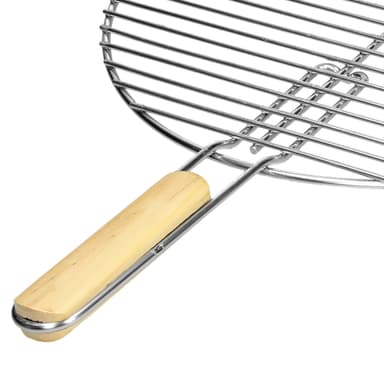 Rustfrit stål grill rist grill rist med aftagelige håndtag Ø 44,5 cm