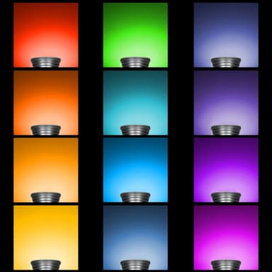 ECD Germany 4 stk E27 RGB LED Spot 3W Dimmable AC 220-240V 16 farver til 248