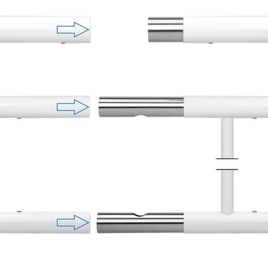 Fransk altan sprosser baluster rækværk 184 x 90 cm Hvid