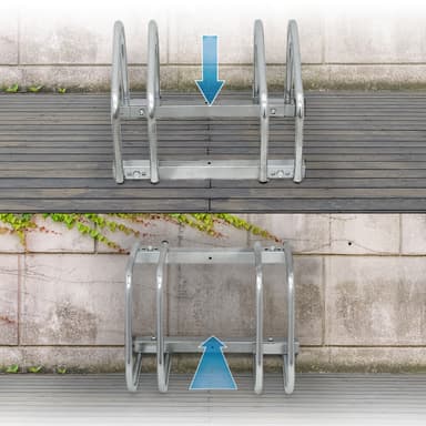 ECD Germany cykelstativ til 2 cykler 43x32x27 cm lavet af galvaniseret stål,