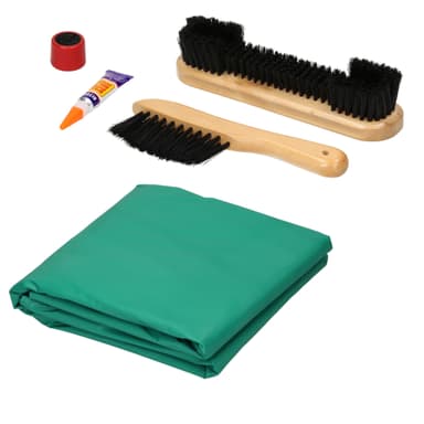 ECD-Germany billard tilbehør kit tilbehørssæt, komplet sæt inkl. 4 køer, kø