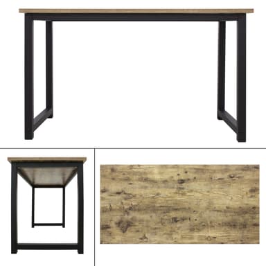 ML-Design skrivebord med et moderne design, 120x60x75 cm, Naturlig Sort,