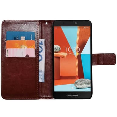 Wallet cover 3-kort Fairphone 3 Plus - Brun