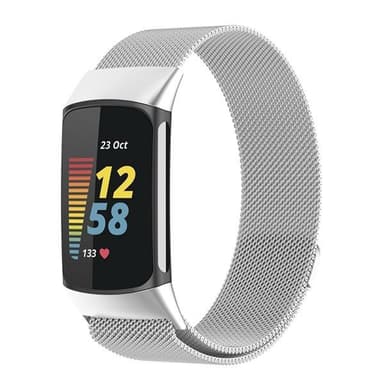 Milanese Loop-urrem til Fitbit Charge 5 - Sølv