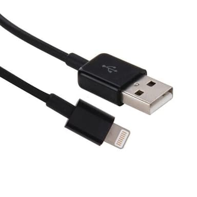 USB-kabel til Lightning - Kort Model - Sort