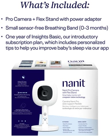 Nanit Pro babyalarm N322SW (med Flex-stativ)
