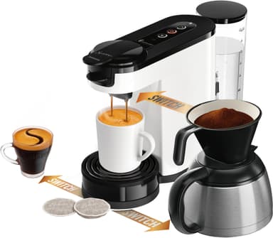 Senseo Switch 3in1 Kaffemaskine Base+ (hvid)