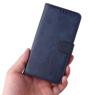 SKALO Xiaomi Redmi Note 12 Pro 5G Flip Cover m. pung i PU-læder - Blå