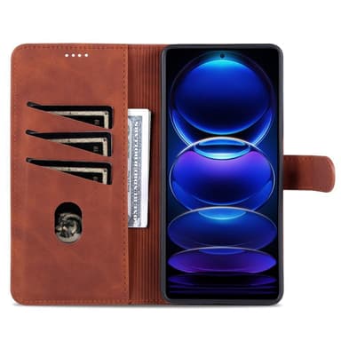 SKALO Xiaomi Redmi Note 12 Pro 5G AZNS Pungetuie - Brun
