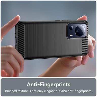 SKALO Xiaomi 13 Lite Armor Carbon Stødsikker TPU-cover - Sort