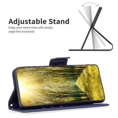 SKALO Xiaomi 13 Lite Flip Cover m. pung i PU-læder - Blå