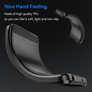 SKALO Xiaomi Redmi Note 12 5G Armor Carbon Stødsikker TPU-cover - Sort